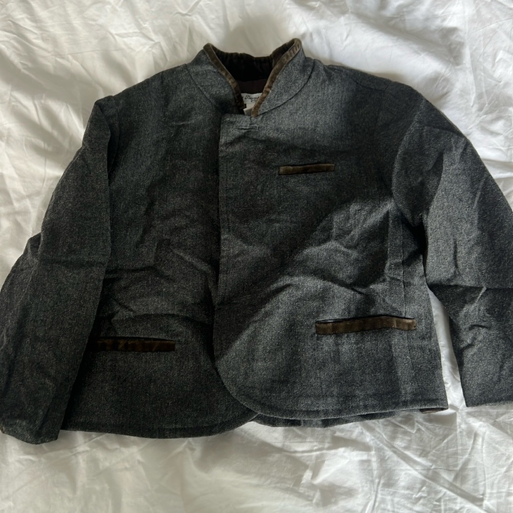 Bonpoint Gray Wool-Blend Kids Blazer